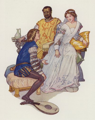 Shakespeare: Otelo (litografía en color) de Albert Edward Jackson