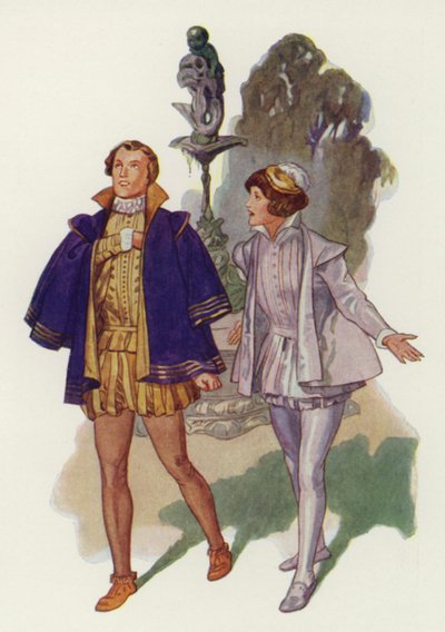Shakespeare: Noche de Reyes (litografía en color) de Albert Edward Jackson