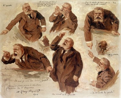 Las diferentes expresiones de Jean Jaures de Albert Eloy Vincent