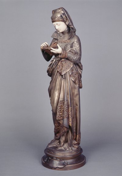 El lector (escultura de marfil y bronce) de Albert Ernest Carrier Belleuse