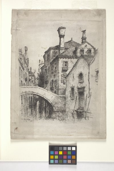 Rio Della Senza, Venecia (aguafuerte) de Albert Fitch Bellows