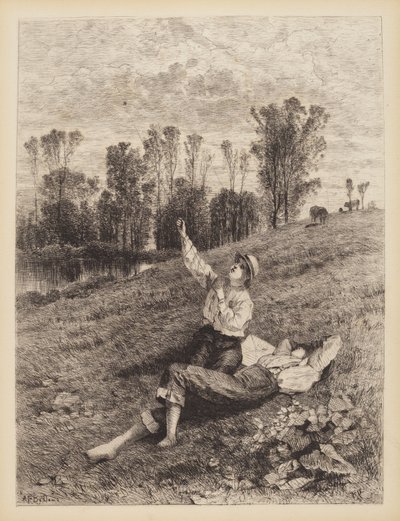 Sin título (Niños volando una cometa) de Albert Fitch Bellows