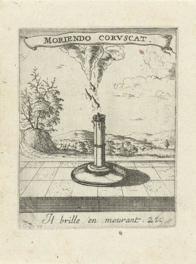 vela encendida Emblemas de amor moralizantes (título de la serie) Devises et emblesmes d