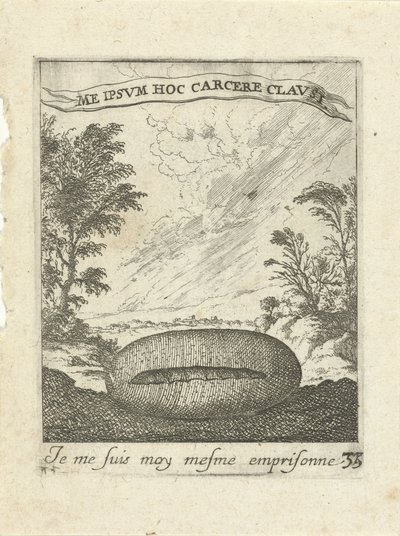 Paisaje con capullo Emblemas de amor moralizantes (título de la serie) Devises et emblesmes d