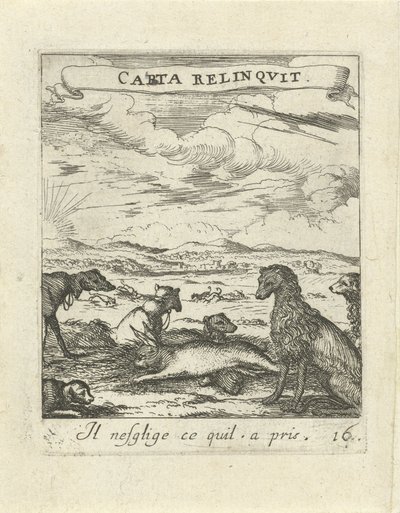 paisaje con perros Emblemas de amor moralizantes (título de la serie) Devises et emblèmes d