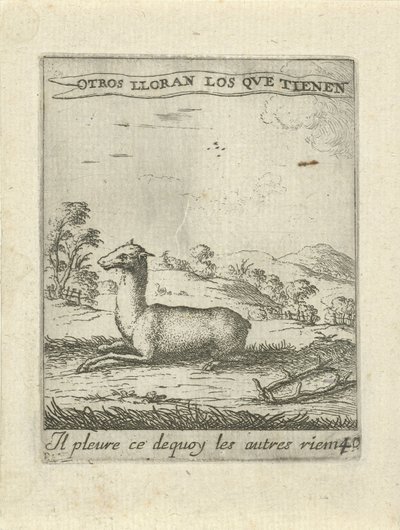 Ciervo mentiroso Emblemas de amor moralizantes (título de la serie) Devises et emblesmes d
