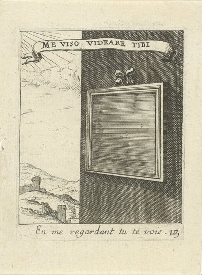 Pared con espejo Emblemas de amor moralizantes (título de la serie) Devises et emblèmes d