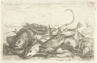 Pesca con cangrejo Diferentes especies de peces (título de la serie) Diverse Especes De Poissons tant de Mer, que d