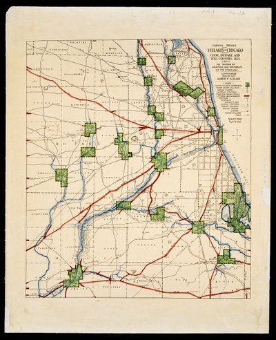 Mapa de los caminos y pueblos de los indios americanos de Albert Frederick Scharf