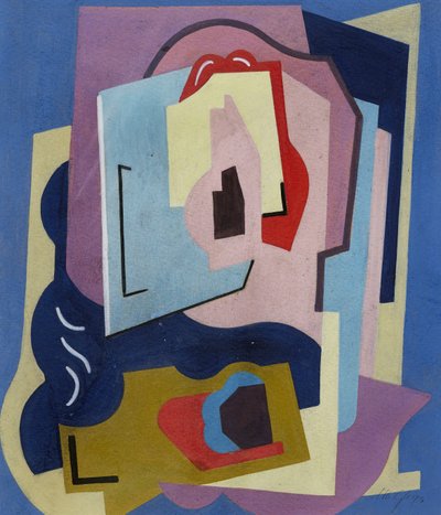 Los dos elementos rítmicos; Les Deux Elements Rythmes, c.1923 (gouache sobre papel) de Albert Gleizes