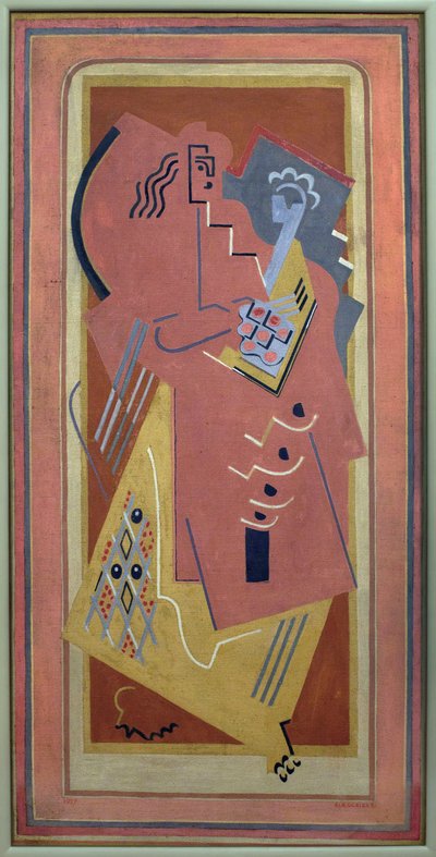 Mujer y niño; pintura de Albert Gleizes (1881-1953), óleo sobre lienzo de Albert Gleizes