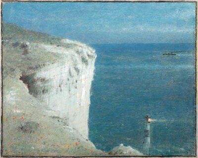 Cabeza de playa a la luz de la luna (acuarela y bodycolour) de Albert Goodwin