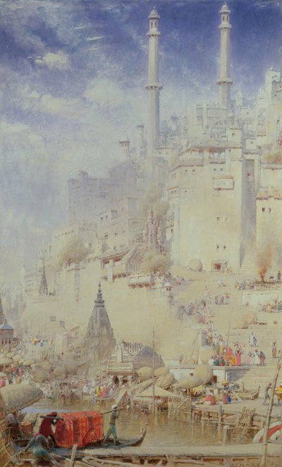 Benarés (también conocido como Varanasi) de Albert Goodwin