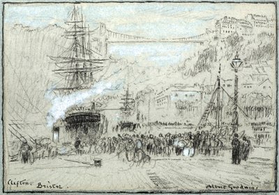 Clifton, Bristol (tinta, tiza y acuarela) de Albert Goodwin