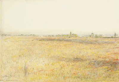 Campos de maíz, Hooe. Bexhill on Sea (acuarela con tinta) de Albert Goodwin