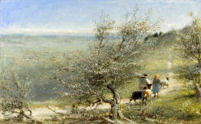Florencia desde las colinas cerca de Fiesole, c.1860-c.1932 de Albert Goodwin