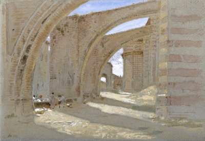 Contrafuertes volantes en Asissi de Albert Goodwin