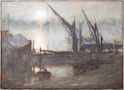 Niebla en el río, Paseo Cheyney, Chelsea de Albert Goodwin