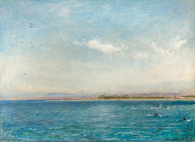 Golfo de Suez (acuarela con bodycolour) de Albert Goodwin