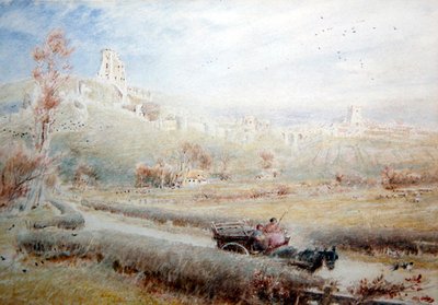 Caballo y carro, Castillo de Corfe de Albert Goodwin