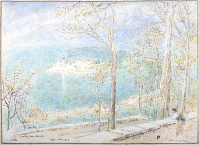 Lago de Orta desde el Sacremonte de Albert Goodwin