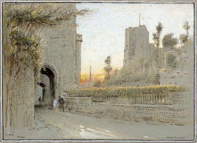Lewes, Sussex (acuarela) de Albert Goodwin