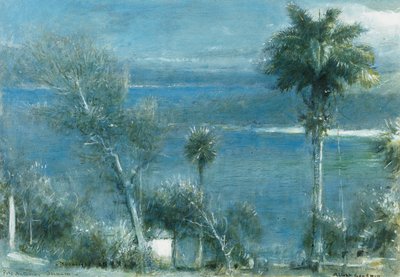 Luz de luna en Port Antonio, Jamaica de Albert Goodwin