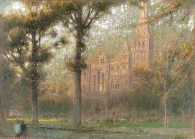 Salisbury (óleo con acuarela y acuarela corporal sobre papel tintado) de Albert Goodwin