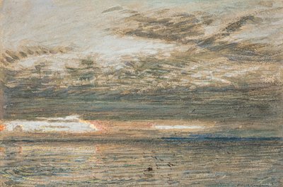 Puesta de sol sobre el mar de Albert Goodwin