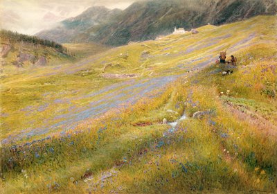 El verano alpino, 1874 de Albert Goodwin