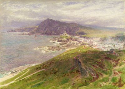 The Coast at Ilfracombe, North Devon (lápiz y acuarela) de Albert Goodwin