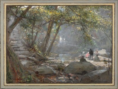 La cañada de las hadas. Betwys-Y-Coed (acuarela) de Albert Goodwin