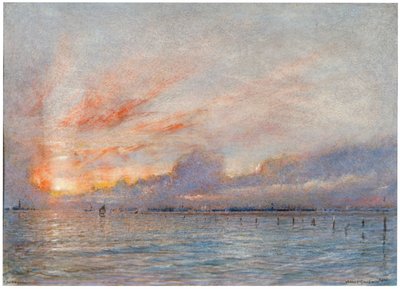 Las lagunas, Venecia, 1910 de Albert Goodwin