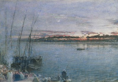 El ferry del Nilo Boulac: el ferry del Nilo de Albert Goodwin