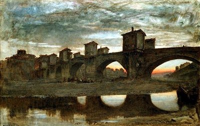 El Ponte alla Grecia, antes de la demolición, Florencia de Albert Goodwin
