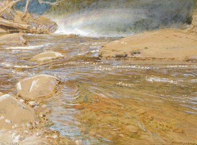 Los rápidos / Sobre la cascada de Albert Goodwin