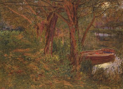 El río al anochecer de Albert Goodwin