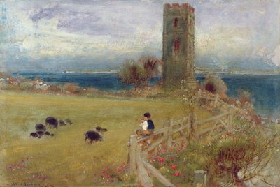 El pastorcito, Sidestrand, Norfolk de Albert Goodwin