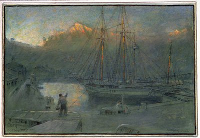 El puerto de Solla, Mallorca de Albert Goodwin