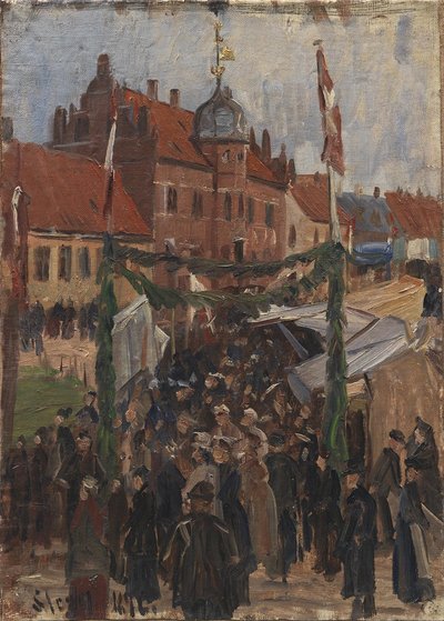 Mercado en Stege Torv de Albert Gottschalk