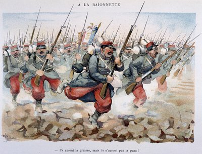 A la bayoneta - en "Álbum militar" por Albert Guillaume (1873-1942), circa 1900 de Albert Guillaume