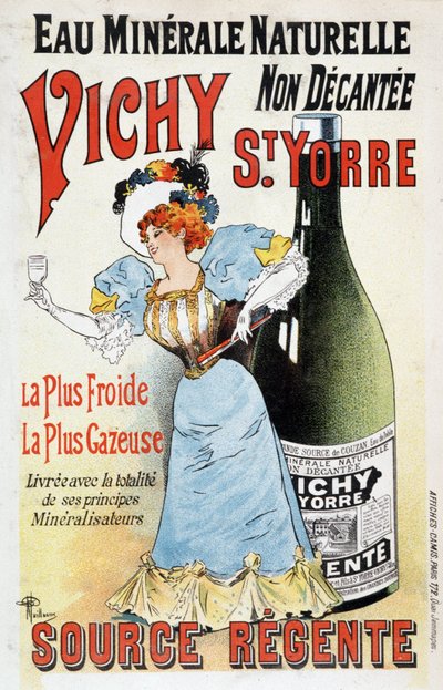 Publicidad para el agua mineral Vichy St Yorre - por Albert Guillaume (1873-1942), c.1895 de Albert Guillaume