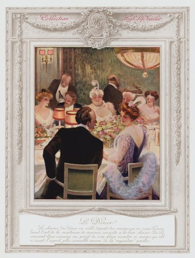 Belle Époque París, Dama de moda cenando de Albert Guillaume