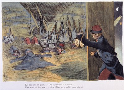 Dan la straille - en "Album militaire" de Albert Guillaume (1873-1942), circa 1900 de Albert Guillaume