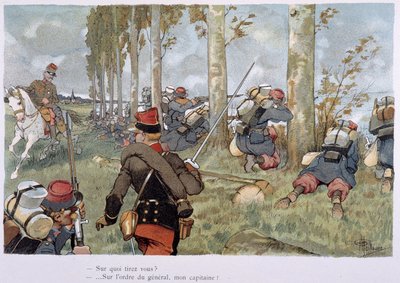 Durante la acción - en Military Album de Albert Guillaume (1873-1942), circa 1900 de Albert Guillaume