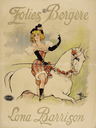Folies Bergère. Lona Barrison, c. 1895 de Albert Guillaume