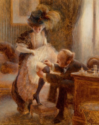 Levantando su enagua de Albert Guillaume