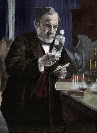 Retrato de Louis Pasteur (1822-1895), químico y biólogo francés. Del cuadro de Aristide Albert Gustaf Edelfelt (1854-1905) del Museo de Orsay en París. Grabado del siglo XIX de Albert Gustaf Aristides Edelfelt