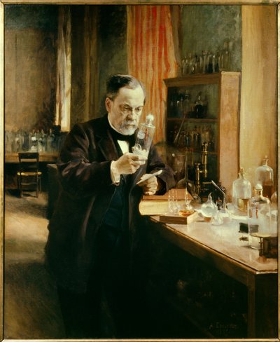 Retrato de Louis Pasteur en su laboratorio de Albert Gustaf Aristides Edelfelt