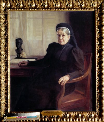 Retrato de Madame Pasteur (1854-1905), viuda del médico francés Louis Pasteur de Albert Gustaf Aristides Edelfelt